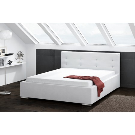 DAKOTA kárpitozott ágy (fehér) TT-FURNITURE