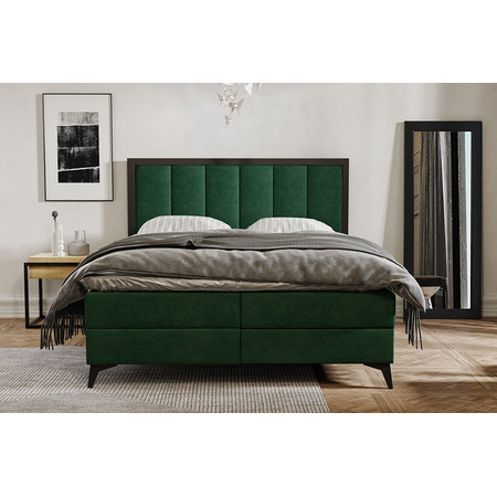 Kárpitozott ágy LOFT mérete 160x200 cm Zöld TT-FURNITURE