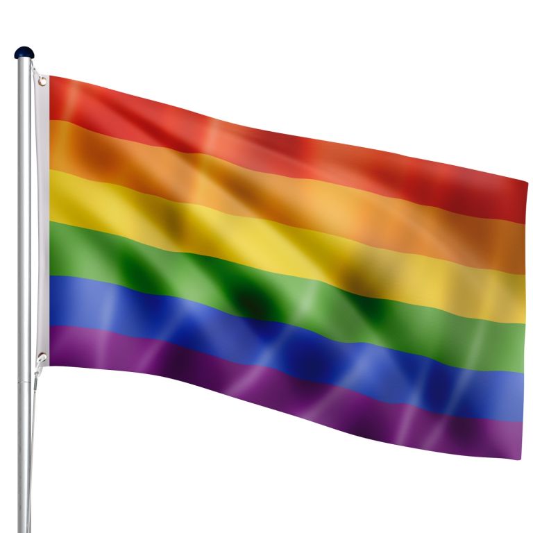 FLAGMASTER® Zászló rúddal Szivárvány LGBT 650 cm FLAGMASTER®