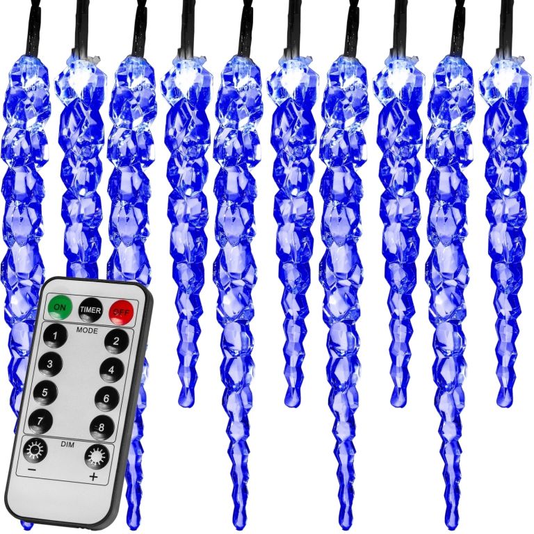 VOLTRONIC® Jégcsapok 40 LED Kék + vezérlő VOLTRONIC®