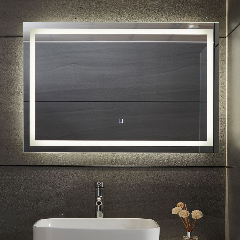 AQUAMARIN Fürdőszobatükör LED 90 x 60 cm 30 W Aquamarin