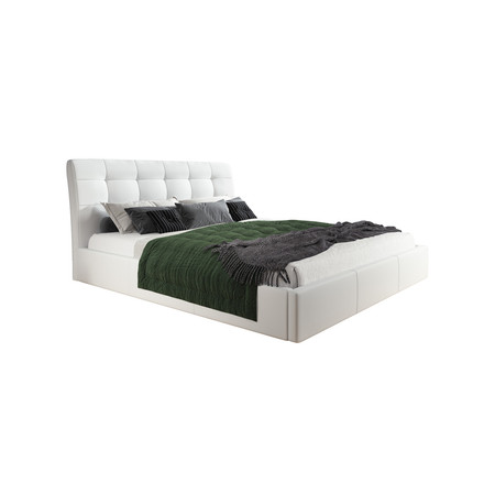 Čalouněná postel ADLO rozměr 80x200 cm Bílá eko-kůže TT-FURNITURE
