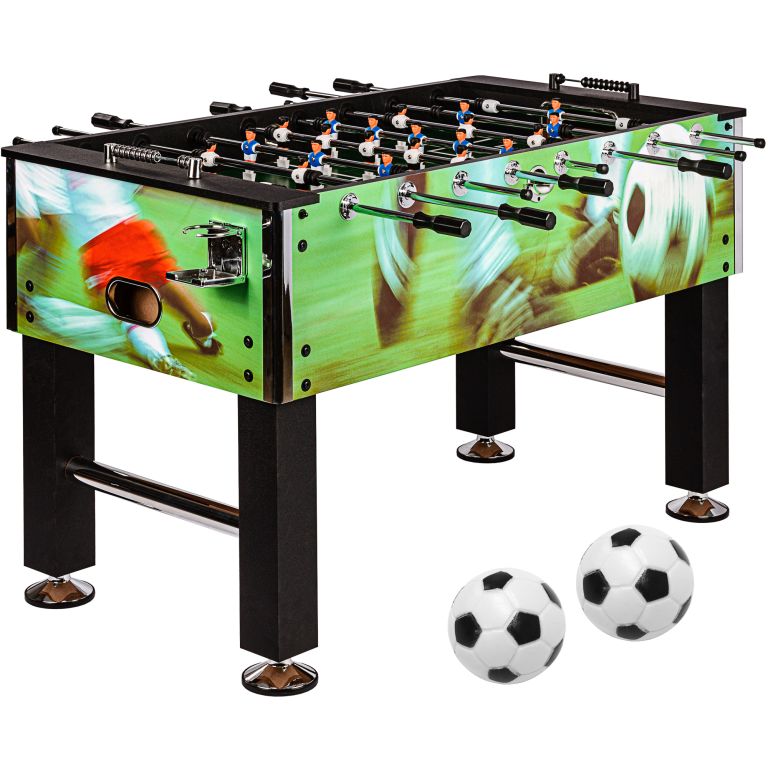 GamesPlanet® Csocsóasztal LEEDS 140 x 73 cm foci mintás GamesPlanet®