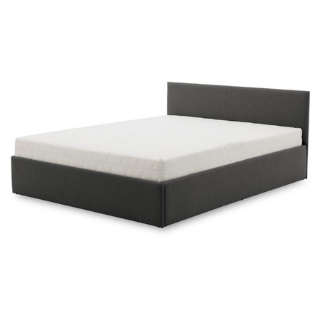Čalouněná postel LEON s bonelovou matrací rozměr 160x200 cm Tmavě šedá Signal-butor