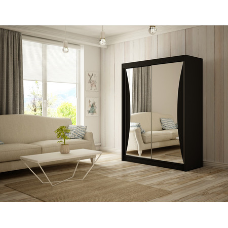 Twin Gardróbszekrény - 120 cm Fekete / matt Furniture