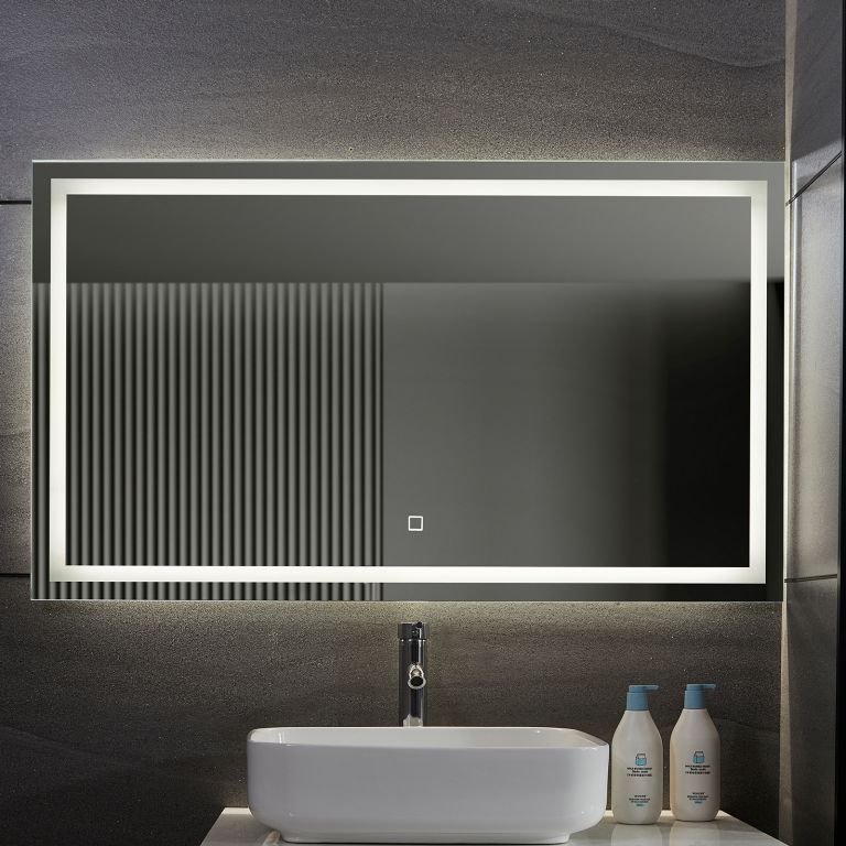 AQUAMARIN Fürdőszobatükör LED 120 x 70 cm 47 W Aquamarin