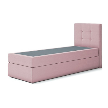 Čalouněná postel DALMINE s pružinovou matrací rozměr 90x200 cm Levá strana otvírání Růžová SG butor
